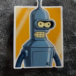 Bender Futurama Sticker: Glossy Vinyl Robot Portrait