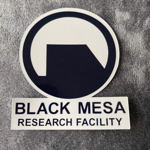 Adesivo lucido Black Mesa: adesivo per laptop ispirato a Half-Life