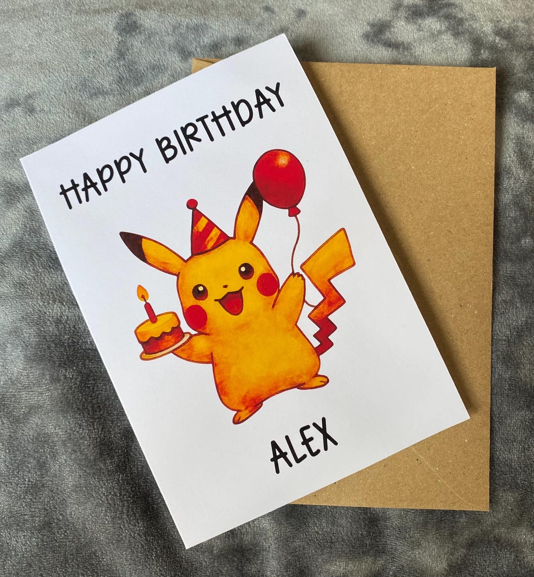 ピカチュウ HAPPY BIRTHDAY カード ピカチュウのカスタムハッピーバースデーカード息子へのパーソナライズ