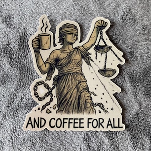 Adesivo de café com tema de metal: Adesivo de vinil brilhante inspirado em heavy metal