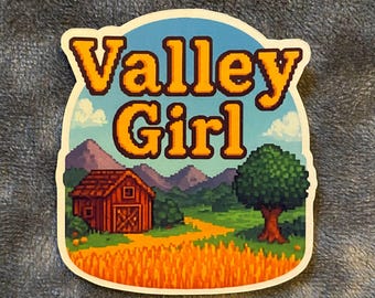 Adesivo Stardew Valley: decalcomania in vinile lucido "Valley Girl"