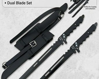 Kaiju No. 8 Soshiro Hoshina Dual Swords, 30" Stainless Steel Replica Set (Cosplay)