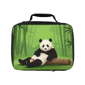 Panda Lunch Bag | Cute Insulated Tote for Kids, School, Picnic, Eco-Friendly Snack Carrier, Animal Lovers Gift