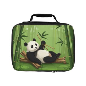 Cute Panda Lunch Bag, Insulated Tote for Kids, Eco-Friendly Lunchbox, School Lunch Bag, Animal-Themed Food Carrier