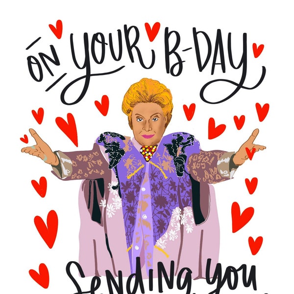 Happy Birthday Walter Mercado latin icon funny spanglish greeting card I love you sending you mucho mucho amor lots and lots of love fortune