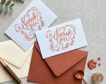 Thank you calligraphy lettering rubber stamp snailmail lover penpal gift bullet journaling scrapbook envelope package hobonchi cute decor
