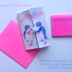 Pinguïn liefdesverhaal kaart mini-zine Zou jij mijn partner zijn - Gelukkige verjaardag Verloving laten we aan de slag gaan Valentijnsdag jij bent mijn persoon
