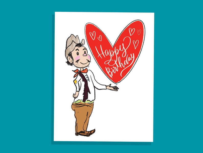 Happy Birthday cumpleaños funny greeting card super cute Cantinflas I Love you funny cute Mexican icon card for him and here and kids bday image 5