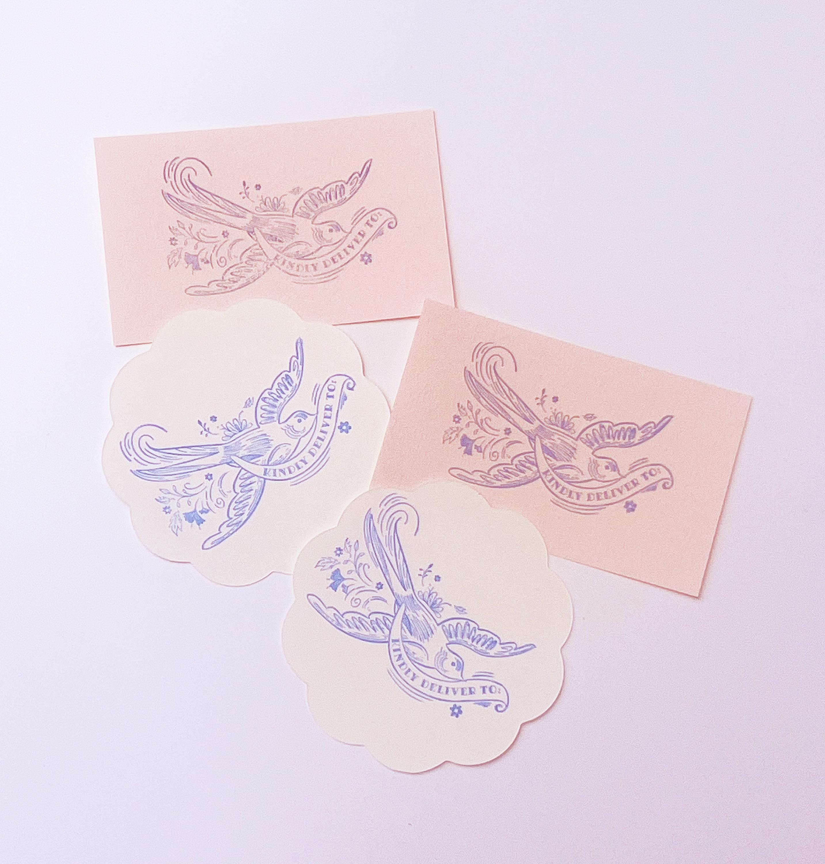 Kindly Deliver Rubber Stamp Beautiful Dove Wedding Gift Bullet Journal ...