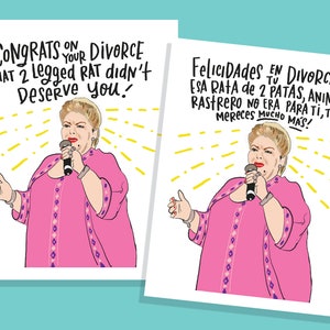 Paquita la del barrio vous félicite pour votre divorce avec le rat à 2 pattes te felicita en tu divorcio de la rata de 2 patas funny divorce