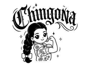 Chingona Rubber stamp Mexican gift cinco de mayo snail mail piñata hispanic invitation scrapbook bujo wrapping paper stamp bridal shower