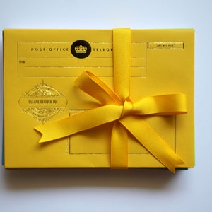 Creative snail mail luxury set Sobres de telegrama en color rojos, negros y en color amarillo hermosos para escribir cartas