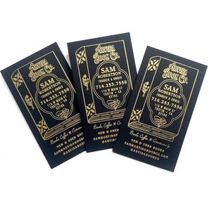 Custom Luxe visitekaartje Hot foil goud (niet koud) gedrukt op colorplan papier of soft touché custom design online consult & design