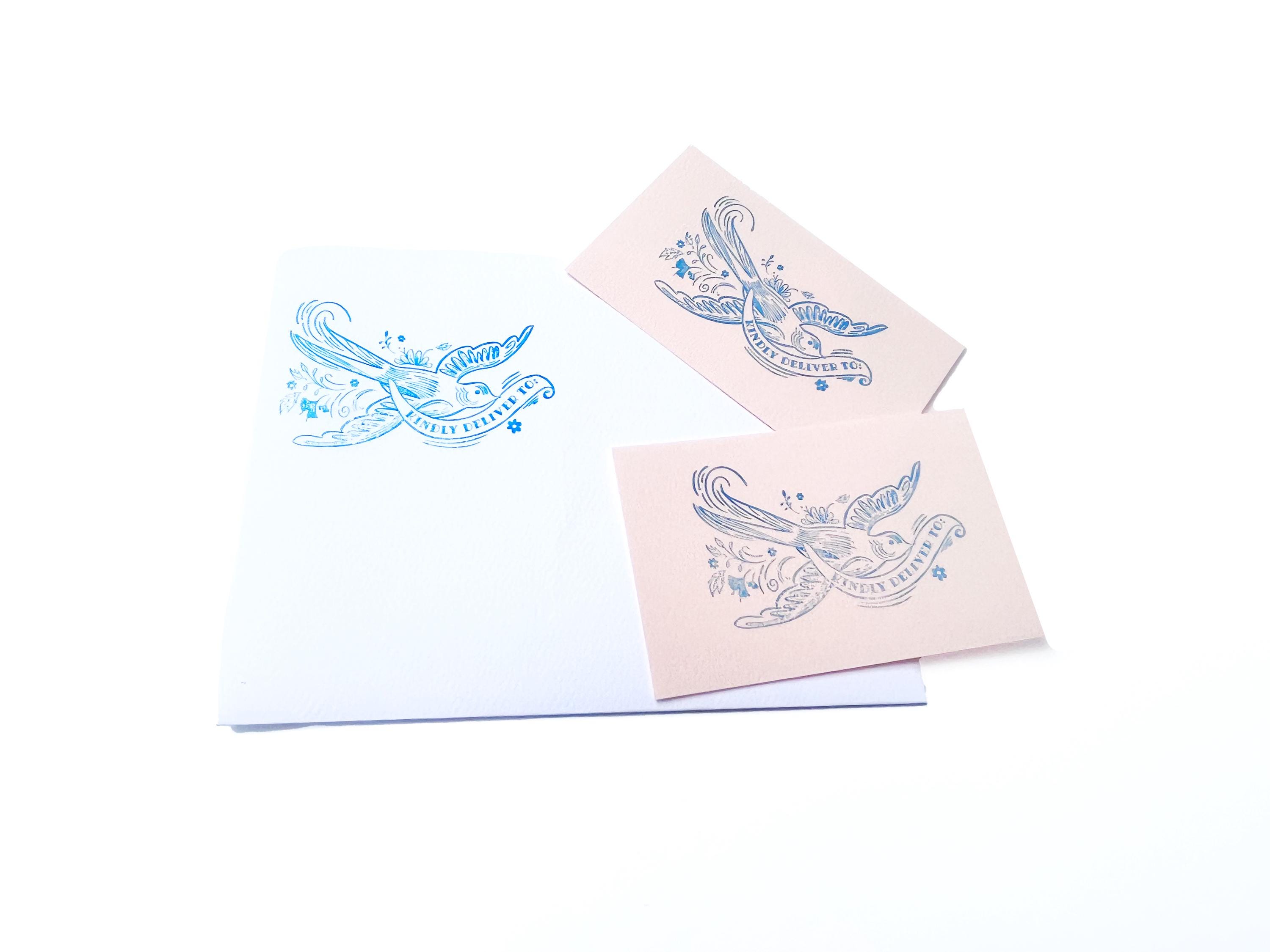 Kindly Deliver Rubber Stamp Beautiful Dove Wedding Gift Bullet Journal ...