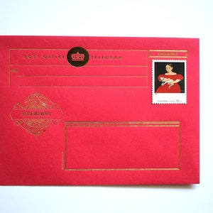 Creative snail mail luxury set Sobres de telegrama en color lavanda, lila, amarillos y azules