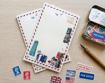 Mr Zip notepad retro design 50 pages vintage postman cute sheets of paper