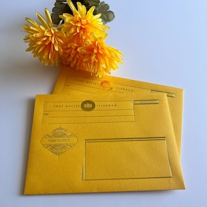 Tangerine envelope letter writing set, penpal, snail mail, antique style correspondence for love notes long distance love wedding stationary