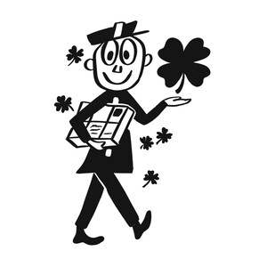 Sig. Zip St Patty timbro di gomma trifoglio festa irlandese bullet journaling scrapbooking biglietto di auguri carta da regalo regalo decorazione amante della posta ordinaria