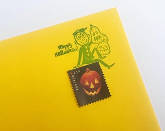 Mr Zip Halloween sitting on a stamp combine him with a stamp or draw doodles scrapbook bullet journaling penpal snailmail cute postage gift