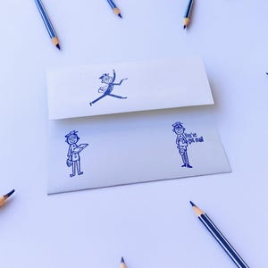 Sr. Zip segurando um livro carimbo de borracha diário de bala amigo por correspondência correio tradicional presente fofo carteiro vintage planejador hobonchi planejador decoração