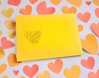 Please deliver to heart ubber stamp snail mail lover penpal gift bullet journaling scrapbook envelope package wrapping paper decor DIY cards