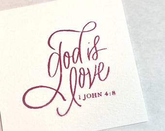 God is love bible verse rubber stamp cute religious pastor preacher gift prayer inspirational Jesus Scripture Christian Catholic Baptist