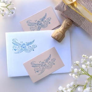 Vriendelijk bezorgen aan dove rubberstempel snail mail minnaar penvriend cadeau bullet journaling plakboek envelop pakket inpakpapier decor DIY kaarten