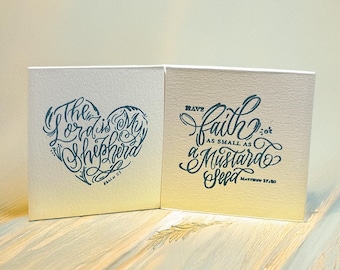 Psalm 23 bible verse rubber stamp cute religious gift prayer inspirational Jesus Scripture Christian perfect for decorating bibles envelopes