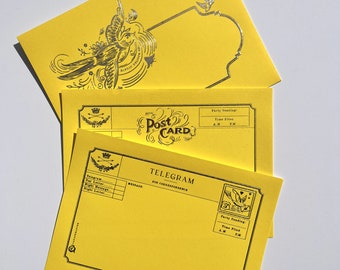 A7 skrivpappersset Dove telegram vykort konstdesign Brevskrivset Pappersset Brevskrivpapper 5 x 7 i sött brevpapper vintage