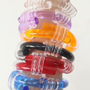 Handmade Resin Wire Wrap Bangle: Petite Cuff Bracelet for Small Wrists
