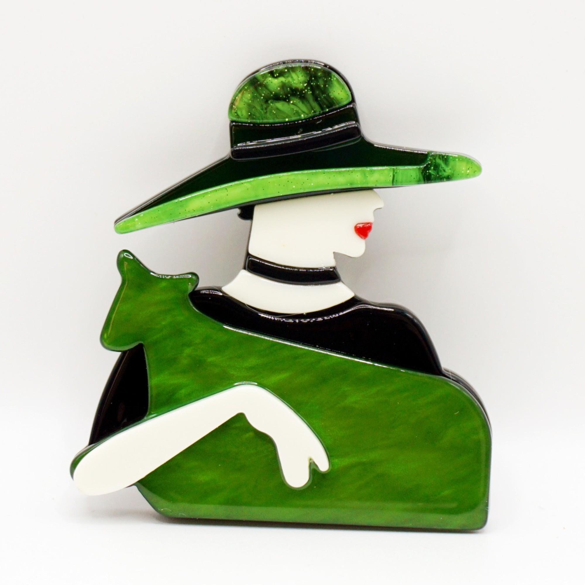 Accessorio Donna Verde Trasparente Ali Angel Spilla - it