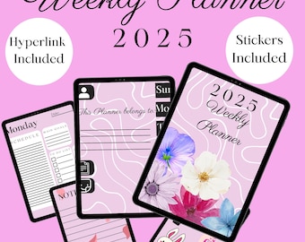 Afdrukbare weekplanner: ongedateerde digitale download, studentorganisator