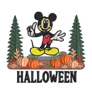 Mickey Halloween Embroidery, Mickey embroidery, Halloween embroidery, machine embroidery, digital download, embroidery digitizing, 2 sizes