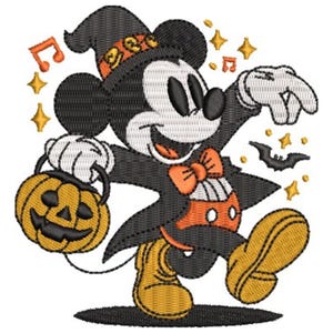 Mickey Halloween Embroidery, Mickey embroidery, Halloween embroidery, machine embroidery, digital download, embroidery digitizing, 2 sizes