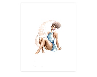 Grafika zodiaku Skorpiona | Podpisana ilustracja akwarelowa