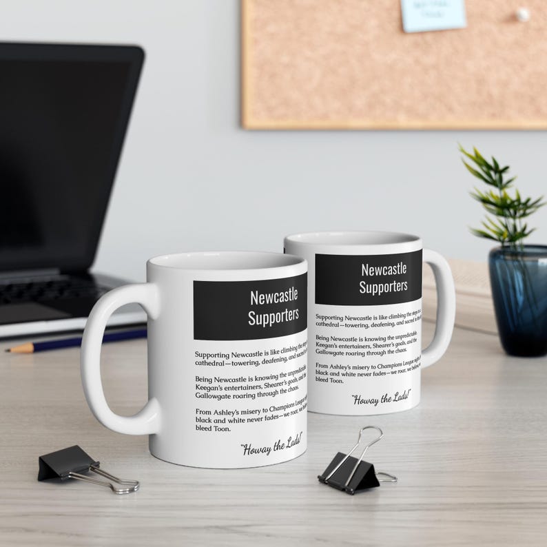 Newcastle United FC Mug - Funny Football Fan Gift - Newcastle Utd Supporter Mug- Gift for Magpies Fans | Football Mug - Birthday Idea image 2