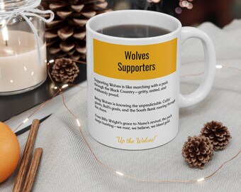 Wolverhampton Wanderers FC Mug - Funny Football Fan Gift - Wolves Supporter Mug- Gift for WWFC Fans | Football Mug - Birthday Present Idea