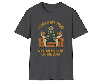 Grappig voetbal T-shirt uniseks, T-shirt teambank sport, cadeau voetbalfan, shirt wedstrijddag, kleding voetbalfan