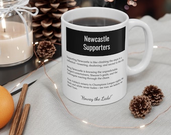 Newcastle United FC Mug - Funny Football Fan Gift - Newcastle Utd Supporter Mug- Gift for Magpies Fans | Football Mug - Birthday Idea