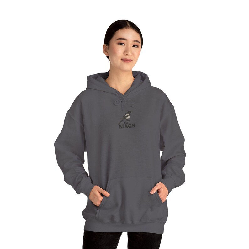 Retro Newcastle United Hoodie- Unofficial Fan Inspired Hand-Drawn NUFC Magpie Logo - Vintage Football Hoodie- Gift for Magpies Fans - Unisex image 6