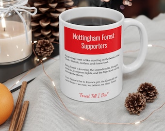Nottingham Forest FC Mug - Funny Football Fan Gift - NFFC Supporter Mug- Gift for Forest Fans | Football Mug - Birthday Present Idea