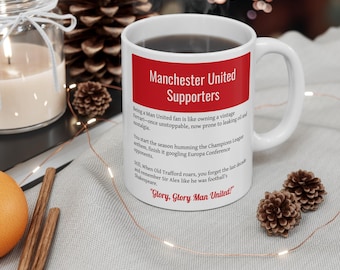 Manchester United FC Mug - Funny Football Fan Gift - Man Utd Supporter Mug- Gift for Manchester Utd Fans | Football Mug - Birthday Ideas