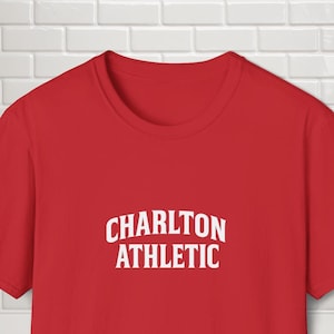 Charlton Athletic Fan T-Shirt - Retro Addicks Shirt in Red - The Valley Gift Idea for Football Fans - SE7 Match Day Wear for Him - CAFC Gift