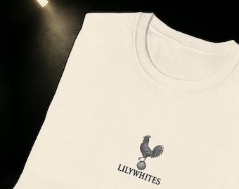 Retro Spurs Shirt Unofficial Fan Inspired - Hand-Drawn THFC Cockerel Logo - Vintage Football Tee - Gift for Tottenham Fans - Unisex Present
