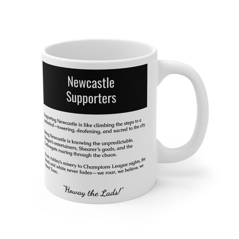 Newcastle United FC Mug - Funny Football Fan Gift - Newcastle Utd Supporter Mug- Gift for Magpies Fans | Football Mug - Birthday Idea image 4