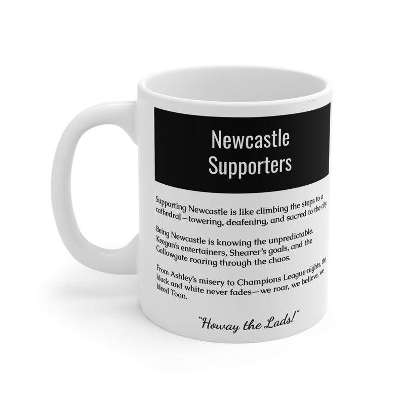 Newcastle United FC Mug - Funny Football Fan Gift - Newcastle Utd Supporter Mug- Gift for Magpies Fans | Football Mug - Birthday Idea image 3