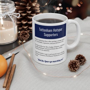 Caneca do Tottenham Hotspur FC - Presente engraçado para torcedores de futebol - Caneca do torcedor do Spurs - Presente para torcedores do Tottenham | Caneca de futebol - Perfeita para aniversários