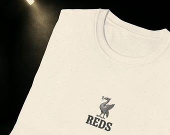 Retro Liverpool Football Shirt - Unofficial Fan Inspired - Vintage LFC Tee for Reds Fans - Classic Liver Bird Mascot T-Shirt - Unisex Gift