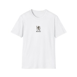 Retro Chelsea Shirt - Unofficial Fan Inspired Hand-Drawn CFC Lion Crest - Vintage Football Tee - Gift for Blues Fans - Unisex Present image 7