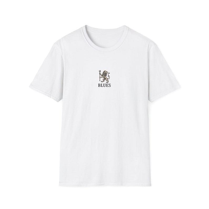 Retro Chelsea Shirt - Unofficial Fan Inspired Hand-Drawn CFC Lion Crest - Vintage Football Tee - Gift for Blues Fans - Unisex Present image 7